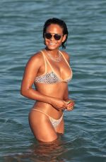 CHRISTINA MILIAN in Bikini at a Pool in Miami 10/04/2015
