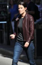 COBIE SMULDERS on the Set of Jack Reacher: Never Go Back in New Orleans 10/28/2015