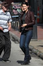 COBIE SMULDERS on the Set of Jack Reacher: Never Go Back in New Orleans 10/28/2015