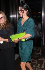 COURTNEY COX Leaves Palms Restaurant in West Hollywood 10/13/2015