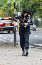 DAISY LOWE Walk with Her Dog Out in Primrose Hill 10/16/2015