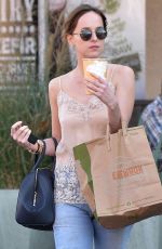 DAKOTA JOHNSON Shopping at Erewhon Natural Foods Market in Los Angeles 10/23/2015