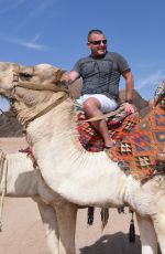 DANIELLA WESTBROOK in Bikini Riding a Camel in Egypt