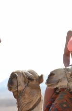 DANIELLA WESTBROOK in Bikini Riding a Camel in Egypt