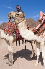 DANIELLA WESTBROOK in Bikini Riding a Camel in Egypt