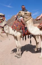 DANIELLA WESTBROOK in Bikini Riding a Camel in Egypt
