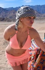 DANIELLA WESTBROOK in Bikini Riding a Camel in Egypt