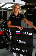 DARYA KLISHINA at F1 2015 Russian Grand Prix at Sochi Autodrom 10/11/2015