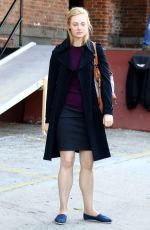 DEBORAH ANN WOLL Arrives on the Set of Daredevil in New York 10/21/2015