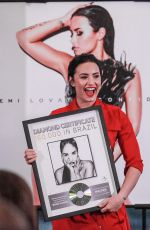 DEMI LOVATO at a Promotional Press Conference in Sao Paulo 10/21/2015
