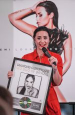 DEMI LOVATO at a Promotional Press Conference in Sao Paulo 10/21/2015
