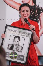 DEMI LOVATO at a Promotional Press Conference in Sao Paulo 10/21/2015