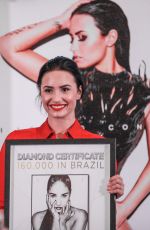DEMI LOVATO at a Promotional Press Conference in Sao Paulo 10/21/2015