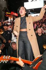 DEMI LOVATO Celebrates Her Confident Album with Surprise Performance in New York 10/16/2015