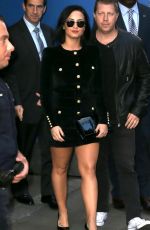 DEMI LOVATO Leaves GMA Studio in New York 10/29/2015