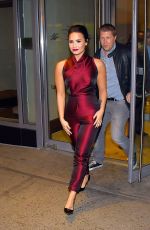 DEMI LOVATO Leaves Hilton Hotel in New York 10/25/2015