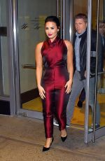 DEMI LOVATO Leaves Hilton Hotel in New York 10/25/2015