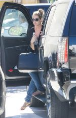 DENISE RICHARDS Arrives at a Skin Care Clinic in Beverly Hills 10/29/2015