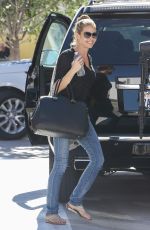DENISE RICHARDS Arrives at a Skin Care Clinic in Beverly Hills 10/29/2015