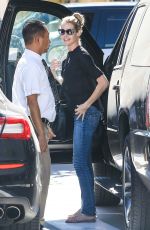 DENISE RICHARDS Arrives at a Skin Care Clinic in Beverly Hills 10/29/2015