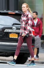 DIANE KRUGER Heading to a Gym in New York 10/14/2015