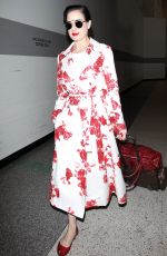 DITA VON TEESE Arrives at Los Angeles International Airport 10/26/2015