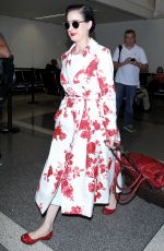 DITA VON TEESE Arrives at Los Angeles International Airport 10/26/2015