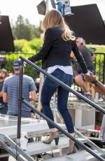 DYLEN PENN on the Set of Extra in Los Angeles 10/19/2015