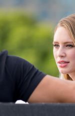 DYLEN PENN on the Set of Extra in Los Angeles 10/19/2015