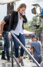 DYLEN PENN on the Set of Extra in Los Angeles 10/19/2015