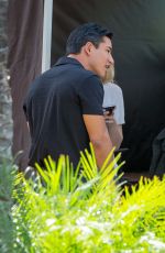 DYLEN PENN on the Set of Extra in Los Angeles 10/19/2015