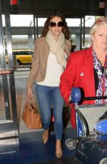 ELIZABETH HURLEY at JFK Airport in New York 10/02/2015