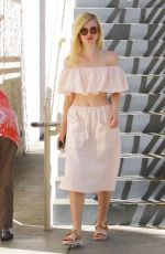 ELLE FANNING Heading to a Studio in Hollywood 10/07/2015