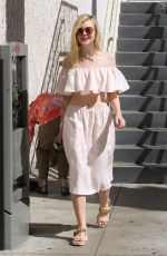 ELLE FANNING Heading to a Studio in Hollywood 10/07/2015