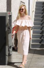 ELLE FANNING Heading to a Studio in Hollywood 10/07/2015
