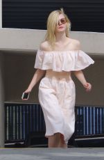 ELLE FANNING Heading to a Studio in Hollywood 10/07/2015