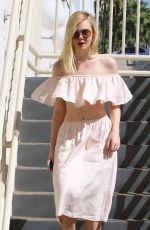 ELLE FANNING Heading to a Studio in Hollywood 10/07/2015