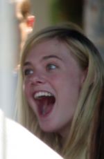 ELLE FANNING on the Set of 20th Century Women in Los Angeles 09/30/2015