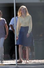 ELLE FANNING on the Set of 20th Century Women in Los Angeles 09/30/2015
