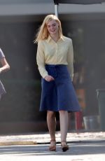 ELLE FANNING on the Set of 20th Century Women in Los Angeles 09/30/2015