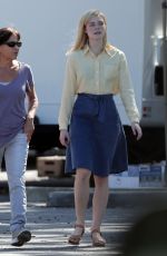 ELLE FANNING on the Set of 20th Century Women in Los Angeles 09/30/2015