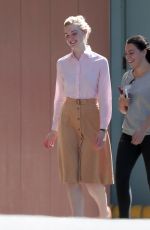 ELLE FANNING on the Set of 20th Century Women in Los Angeles 10/01/2015