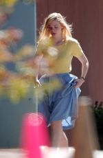 ELLE FANNING on the Set of 20th Century Women in Los Angeles 10/01/2015