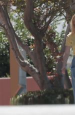 ELLE FANNING on the Set of 20th Century Women in Los Angeles 10/01/2015