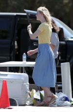 ELLE FANNING on the Set of 20th Century Women in Los Angeles 10/01/2015
