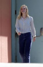 ELLE FANNING on the Set of 20th Century Women in Los Angeles 10/01/2015