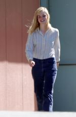 ELLE FANNING on the Set of 20th Century Women in Los Angeles 10/01/2015