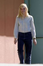 ELLE FANNING on the Set of 20th Century Women in Los Angeles 10/01/2015