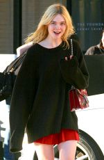 ELLE FANNING Out and About in Beverly Hills 10/29/2015