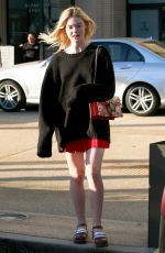 ELLE FANNING Out and About in Beverly Hills 10/29/2015